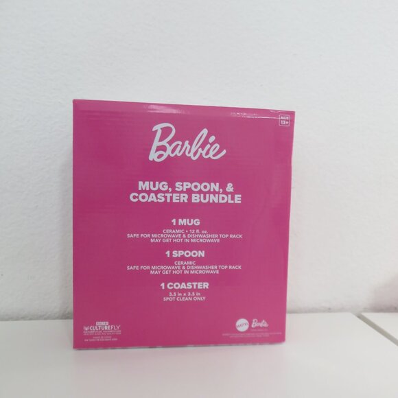 (#101) Barbie 3 Set - Mug, spoon and coaster Bundle - Picture 3 of 3